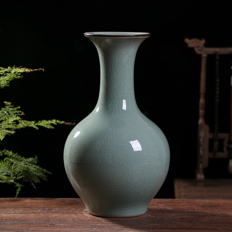 Celadon Crackle Glaze Porcelain Vase