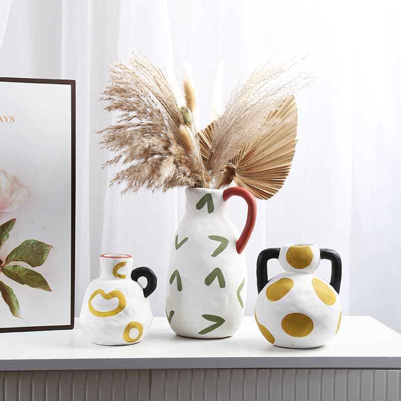 Cream Milk Pot Ceramic Vase Set