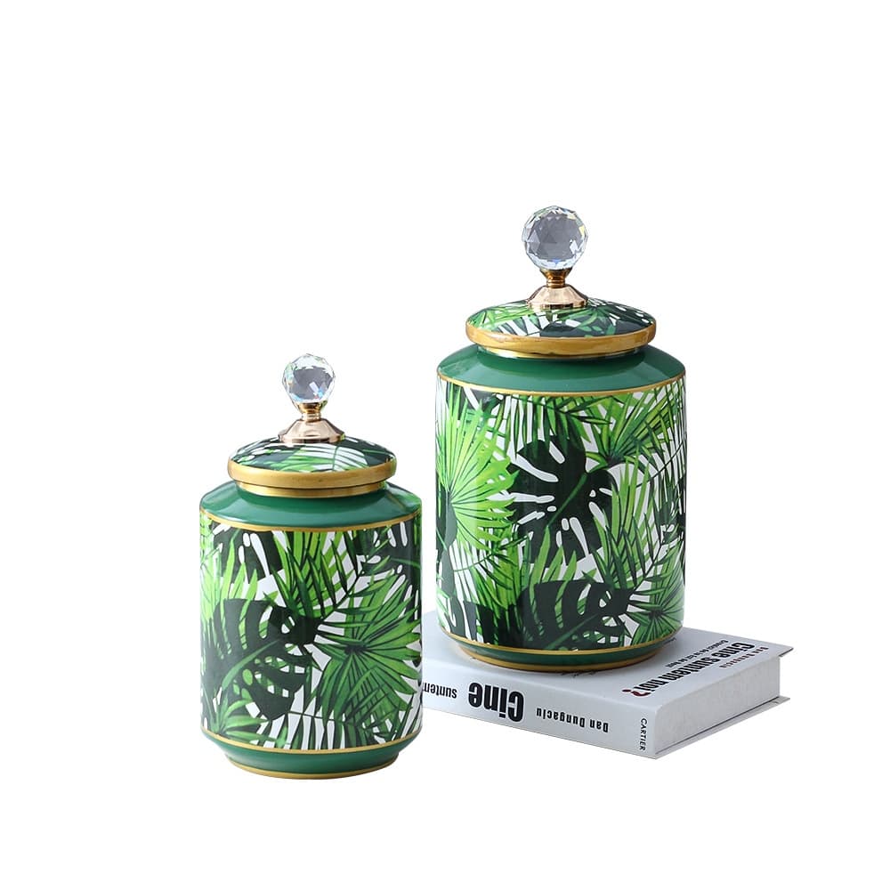 Patterned Ceramic Decorative Canister detail 3