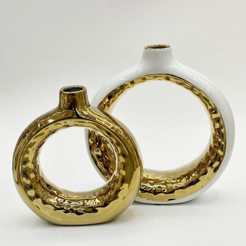 Platinum Loop Ceramic Vase Set detail 2