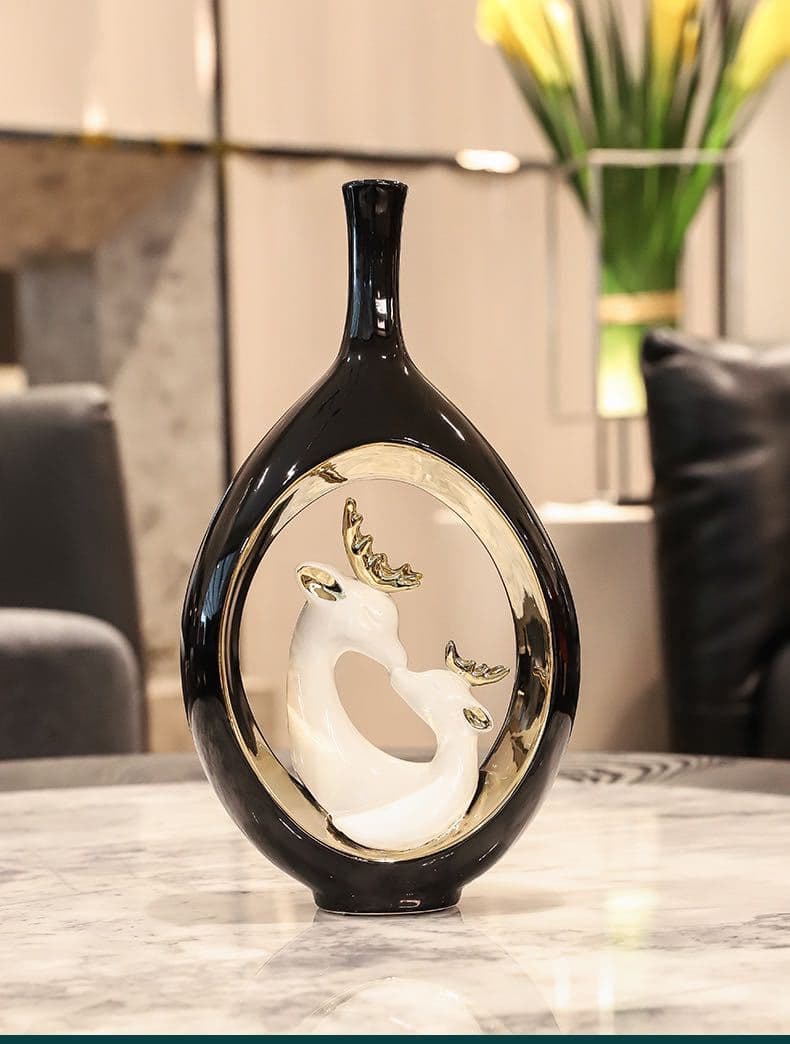 Teal Swan Ceramic Vase Set detail 8