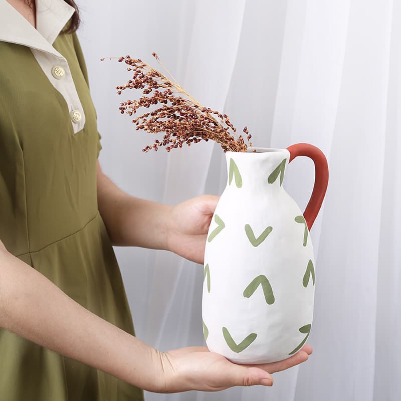 Cream Milk Pot Ceramic Vase Set detail 3