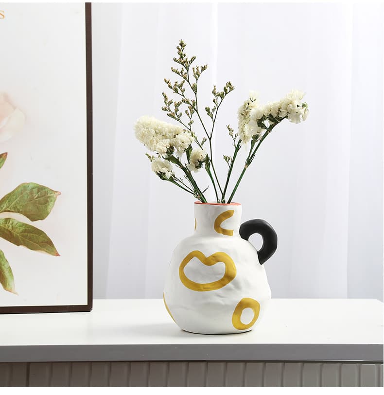 Cream Milk Pot Ceramic Vase Set detail 9