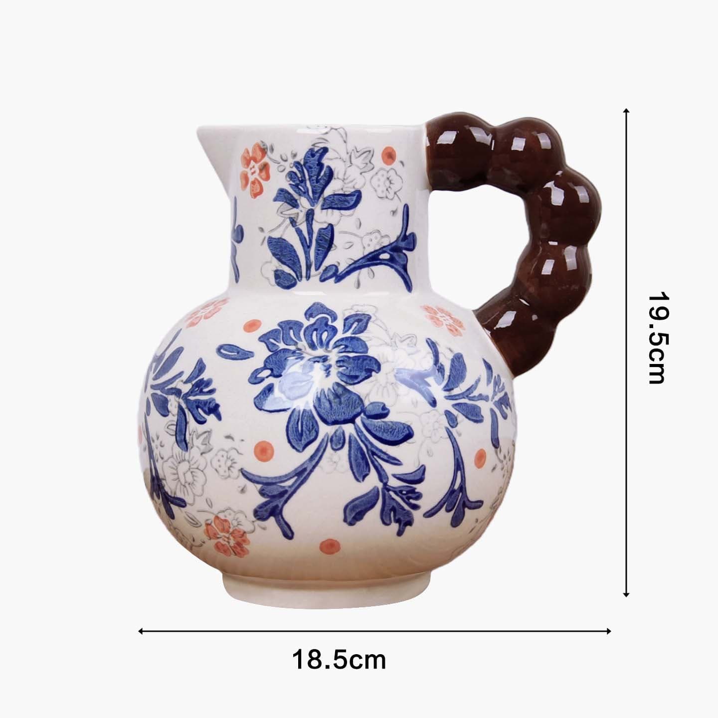Hand-Painted Blue Porcelain Vase detail 5