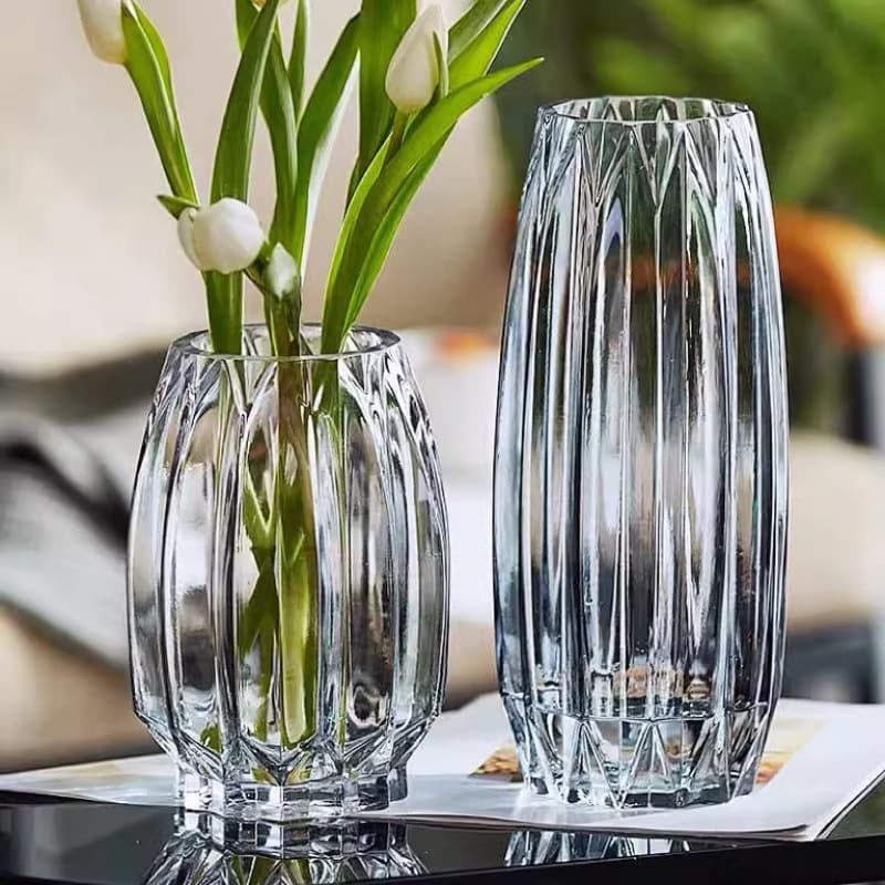 Nordic Clear Glass Vase detail 3