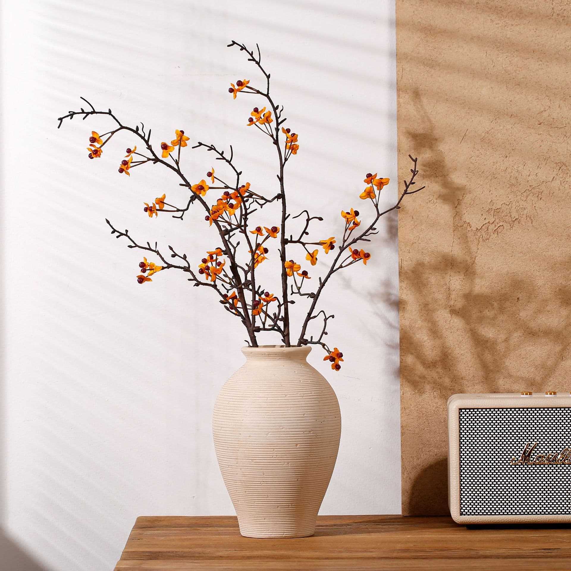 Pastoral Textured Ceramic Vase Set detail 1