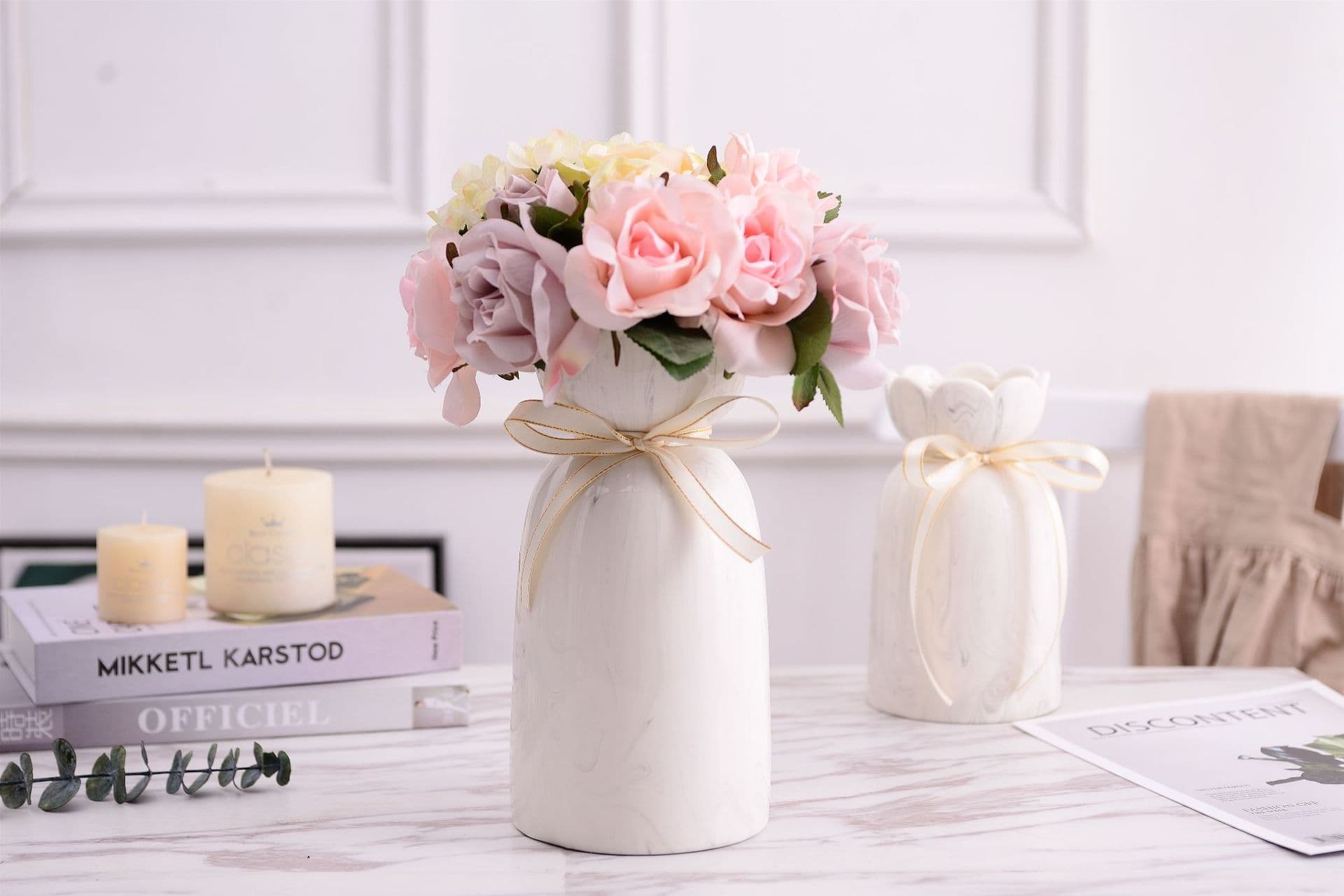 Ribbon Bow Ceramic Flower Vase detail 9