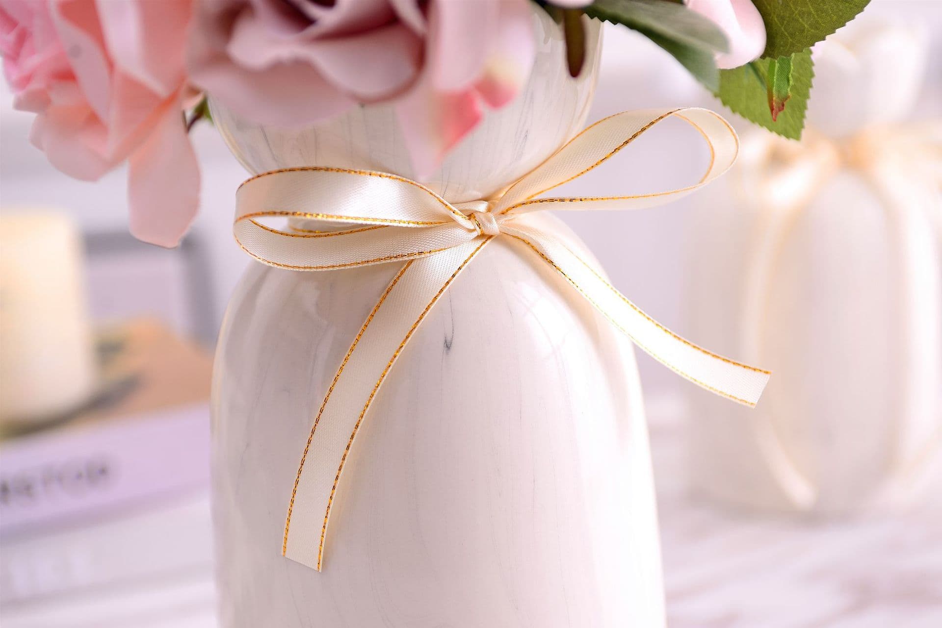 Ribbon Bow Ceramic Flower Vase detail 13