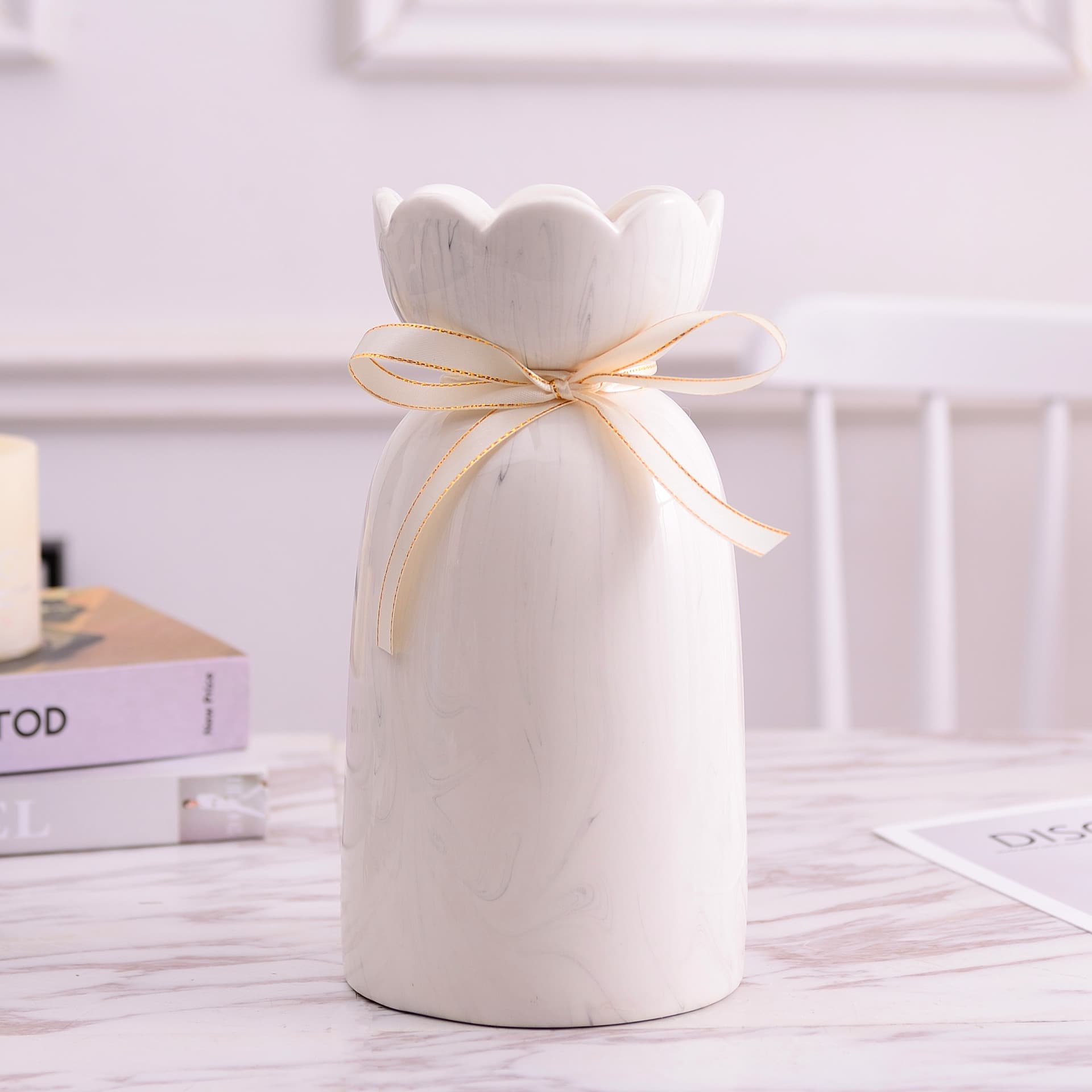 Ribbon Bow Ceramic Flower Vase detail 21