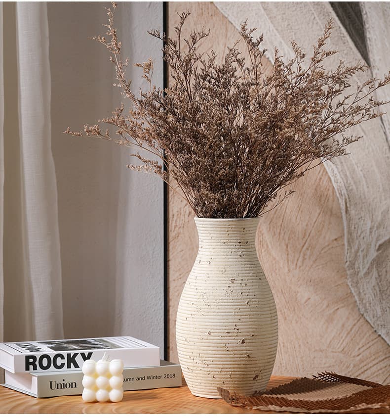 Threaded Antique Ceramic Vase detail 9